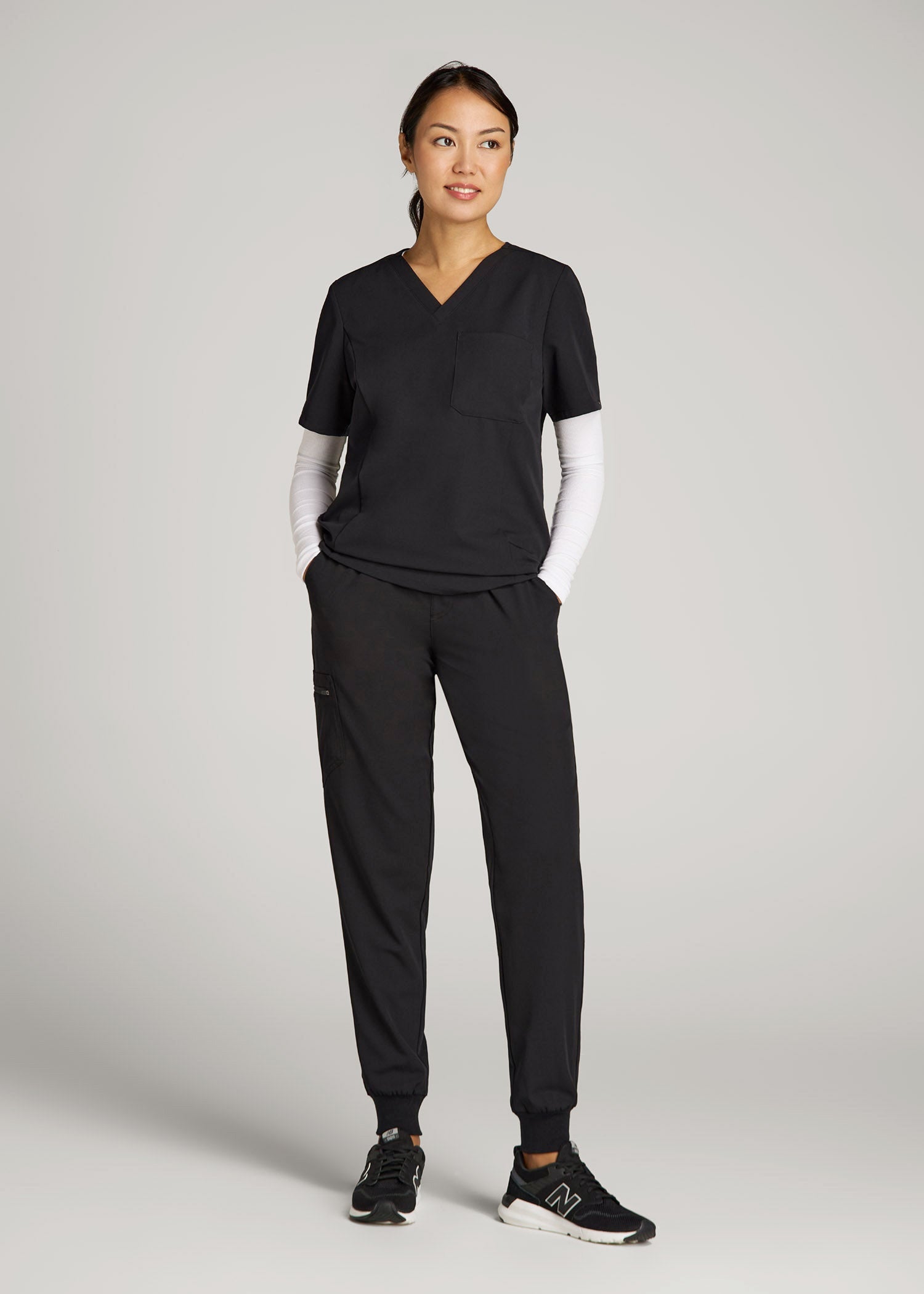 Scrub Joggers for Tall Women in Black