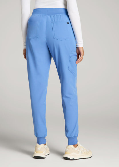 Scrub Joggers for Tall Women in Deep Sky Blue