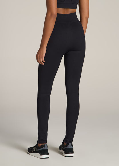 American-Tall-Women-Seamless-Compression-Legging-Solid-Black-back