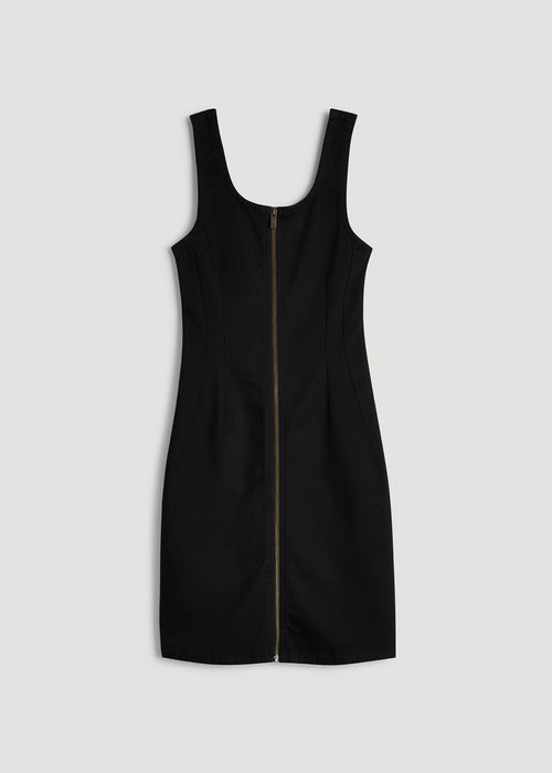 Short Denim Tank Dress for Tall Women in Optimum Black L / Extra Tall / Optimum Black Short Denim Tank Dress for Tall Women in Optimum Black L / Extra Tall / Optimum Black