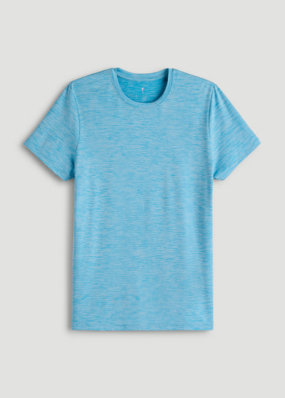 Short Sleeve Crewneck Tee for Tall Women in Spring Blue Mix