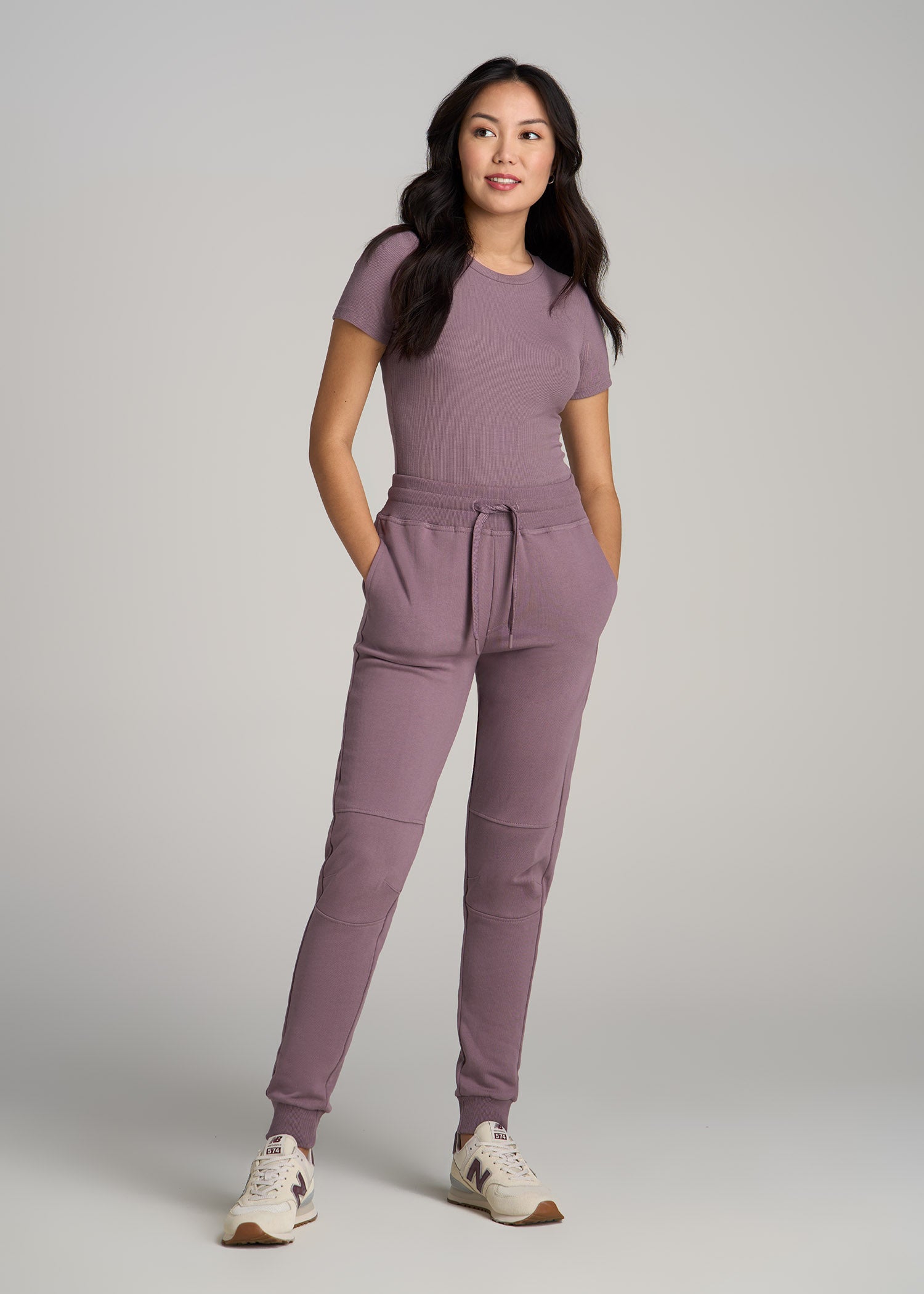 Wearever French Terry Tall Women's Joggers in Smoked Mauve