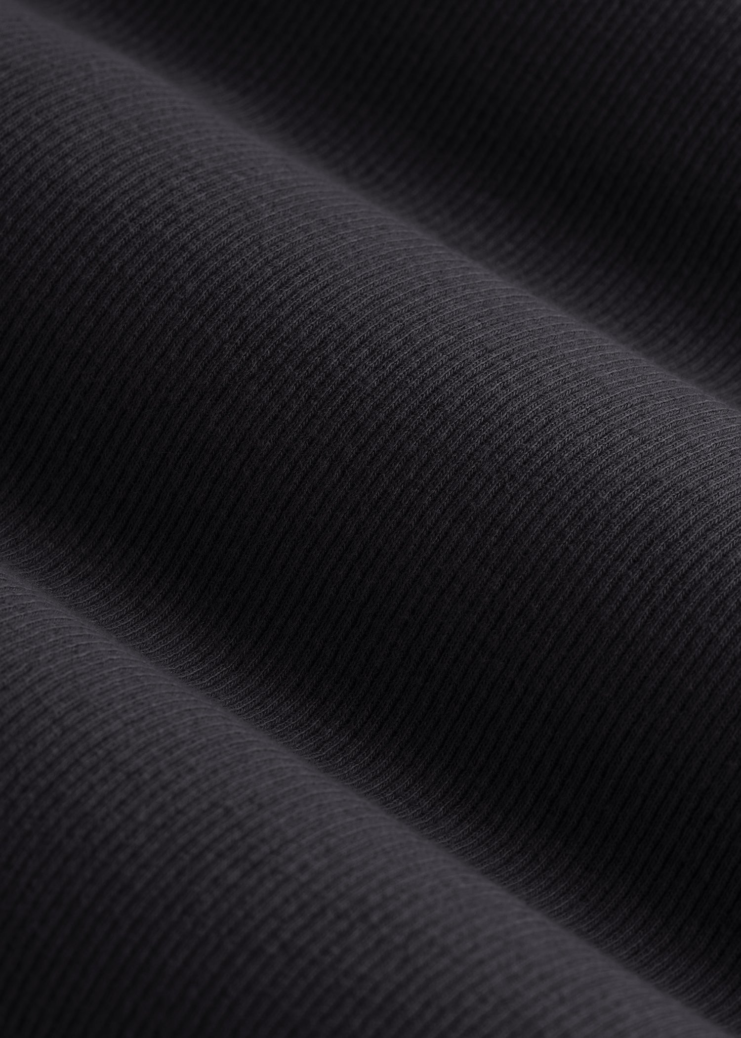 Short Sleeve Crew Neck Ribbed T-Shirt for Tall Women in Black