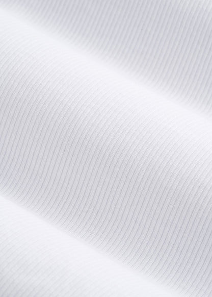 Short Sleeve Ribbed Crewneck T-Shirt for Tall Women in Optic White