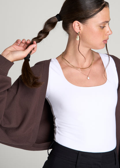Shrug for Tall Women in Dark Brown