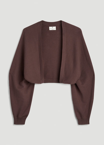 Shrug for Tall Women in Dark Brown