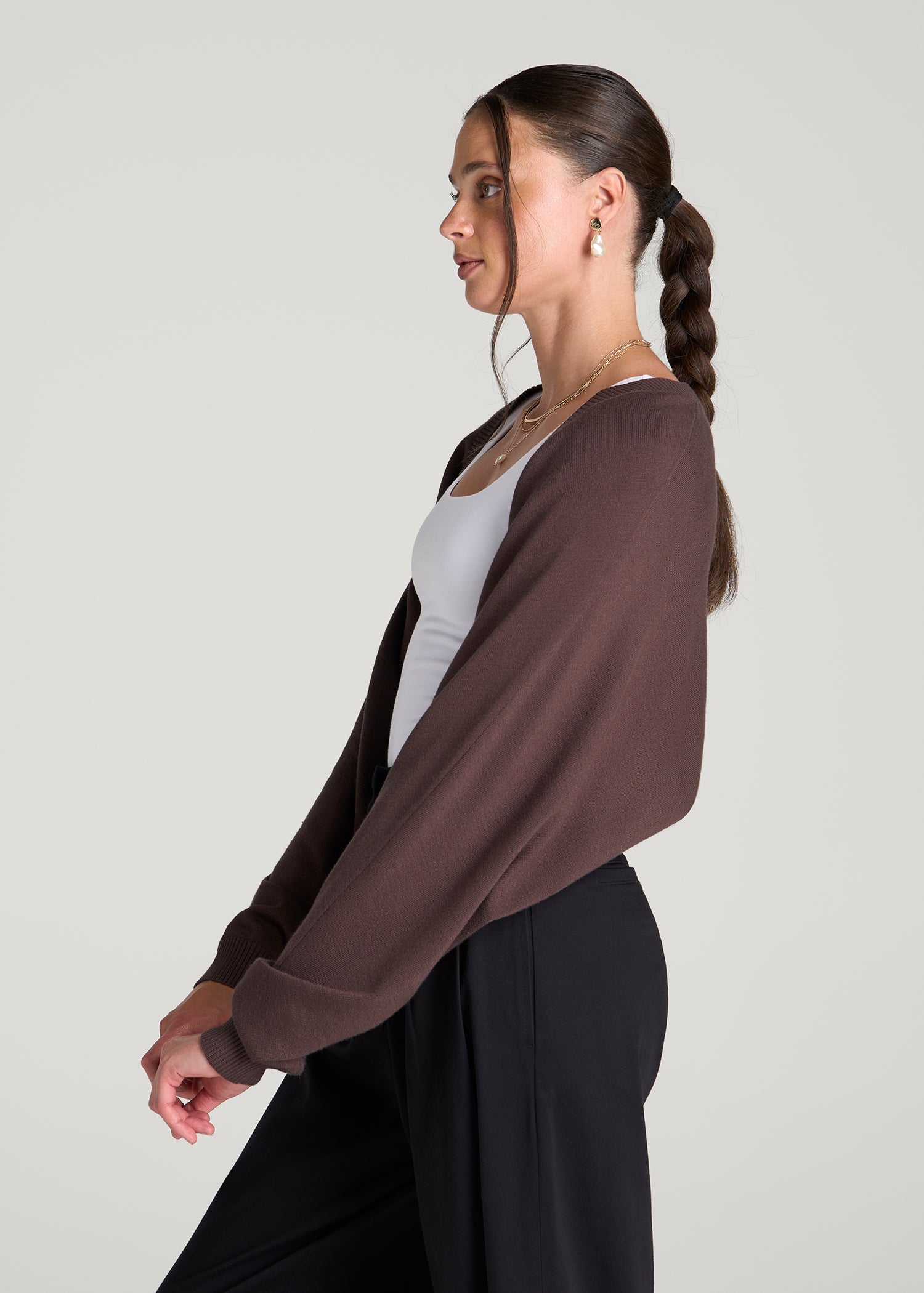 Shrug for Tall Women in Dark Brown
