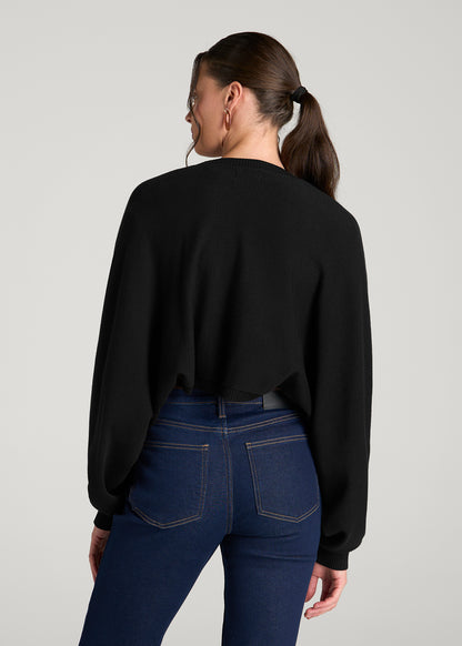 Shrug for Tall Women in Deep Black