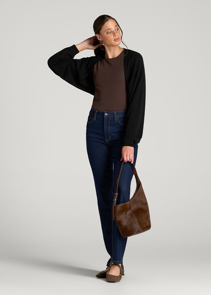 Shrug for Tall Women in Deep Black