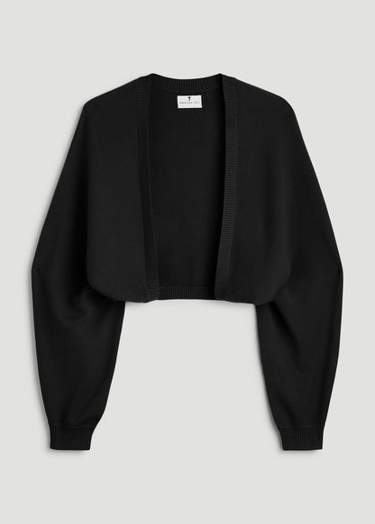 Shrug for Tall Women in Deep Black