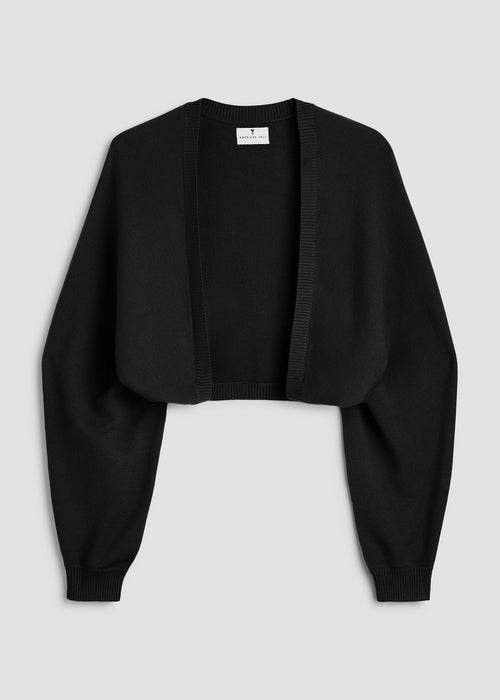 Shrug for Tall Women in Deep Black
