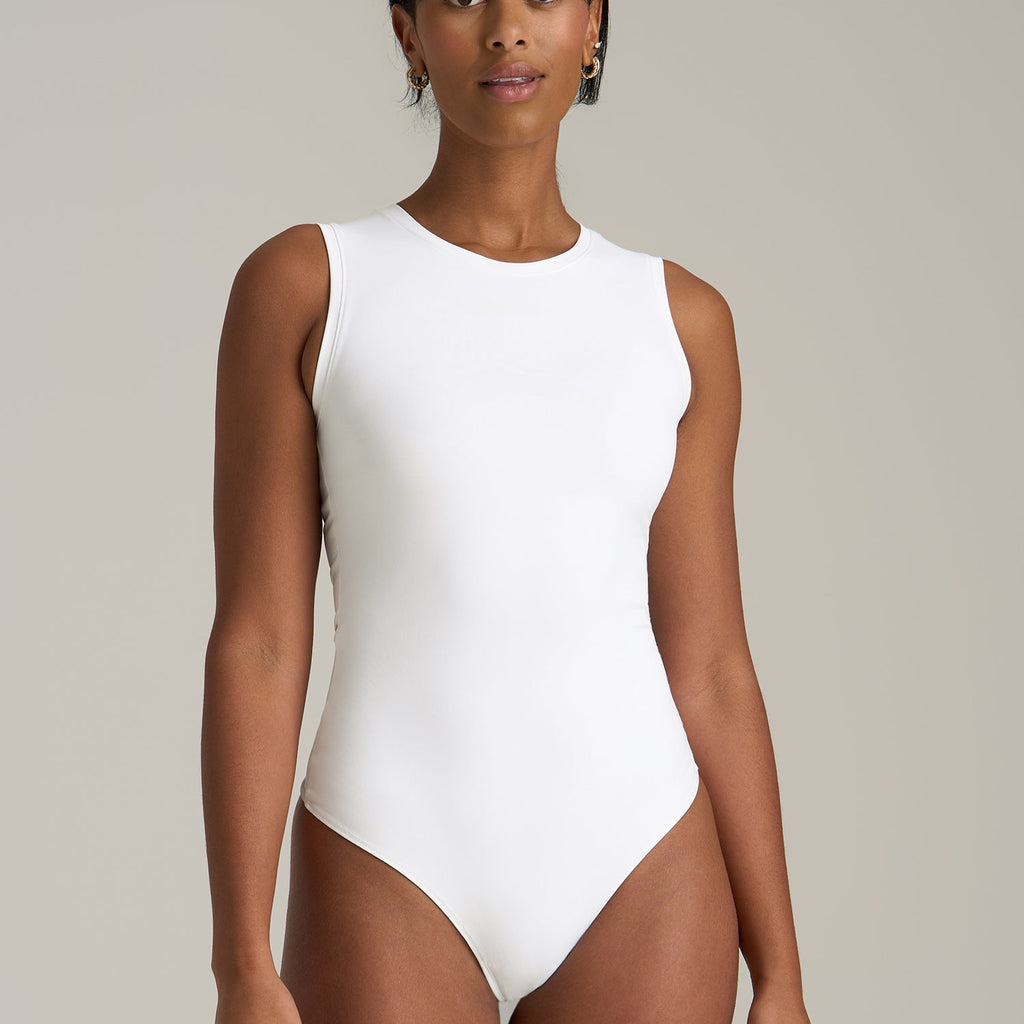 Sleeveless Crewneck Bodysuit for Tall Women American Tall