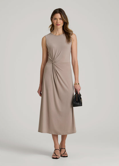 Sleeveless Knot Front Dress for Tall Women in Atmosphere XL / Tall / Atmosphere Sleeveless Knot Front Dress for Tall Women in Atmosphere XL / Tall / Atmosphere