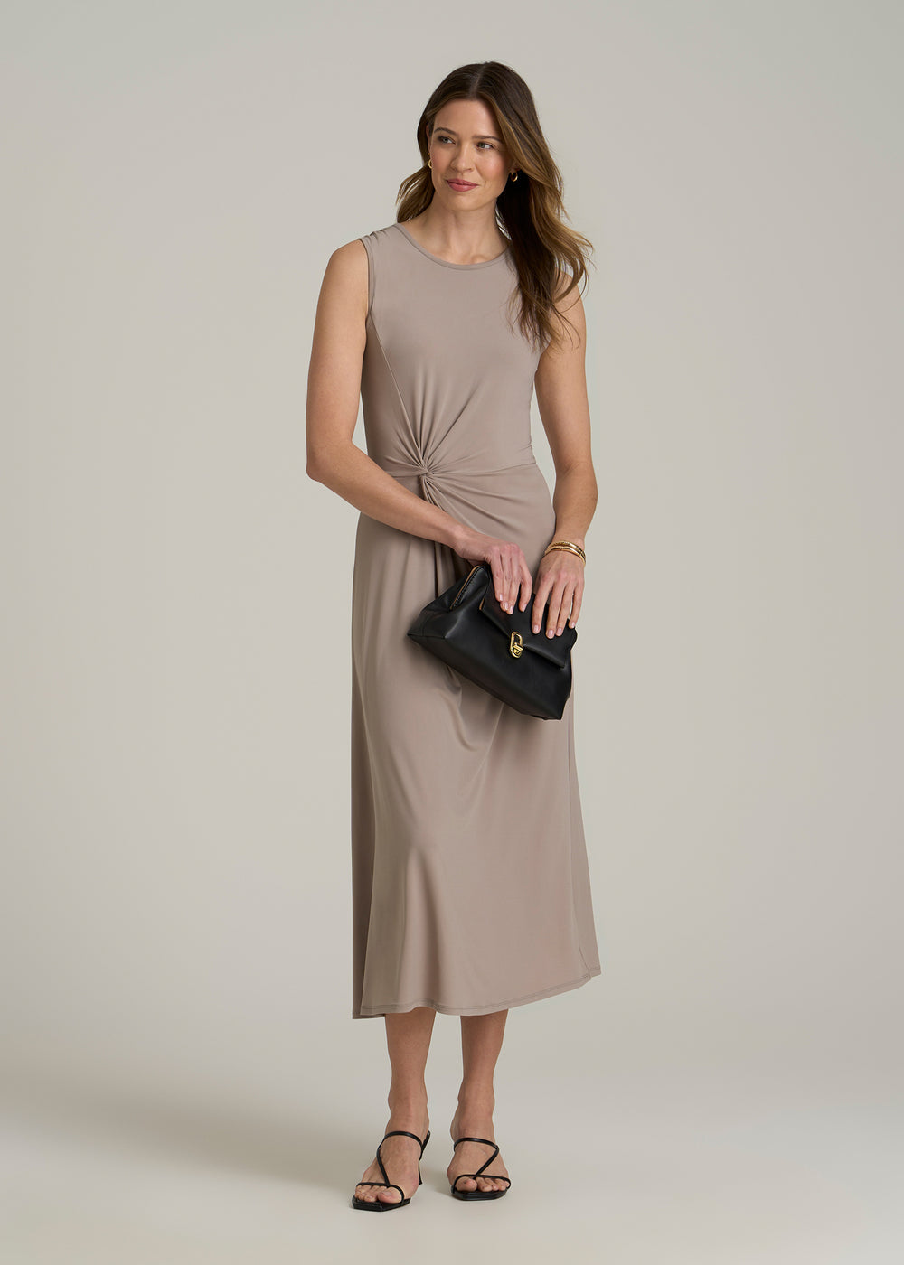 Sleeveless Knot Front Dress for Tall Women