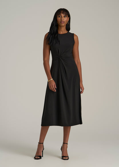Sleeveless Knot Front Dress for Tall Women American Tall