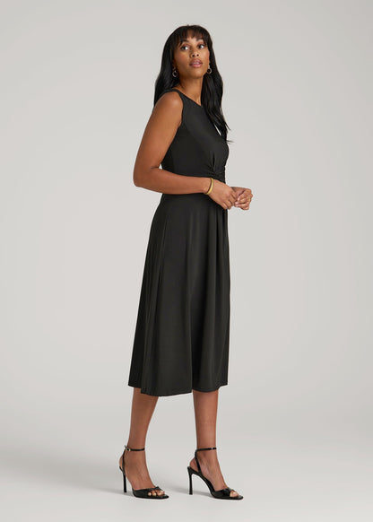 Sleeveless Knot Front Dress for Tall Women in Black M / Extra Tall / Black