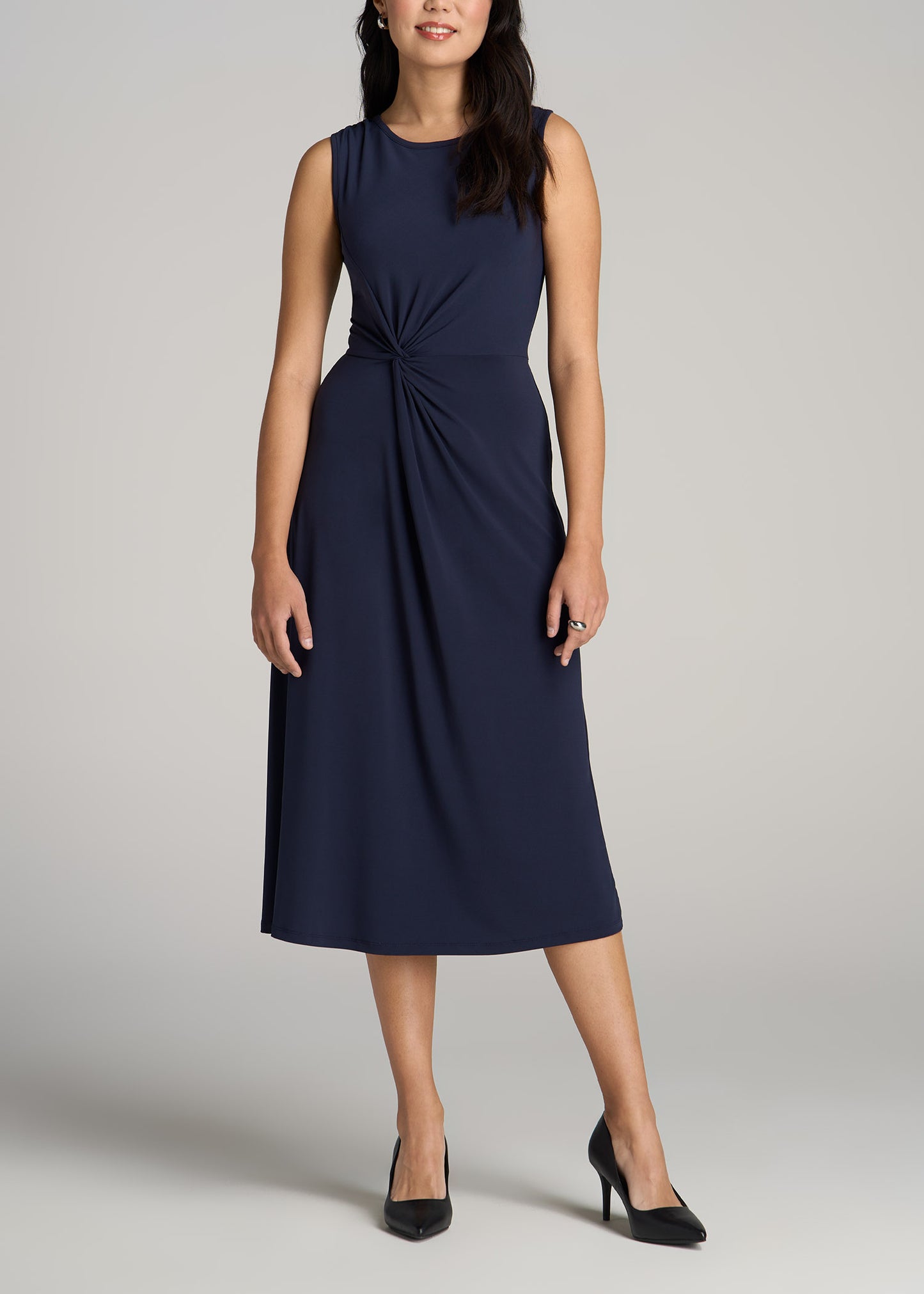 Sleeveless Knot Front Dress for Tall Women | American Tall