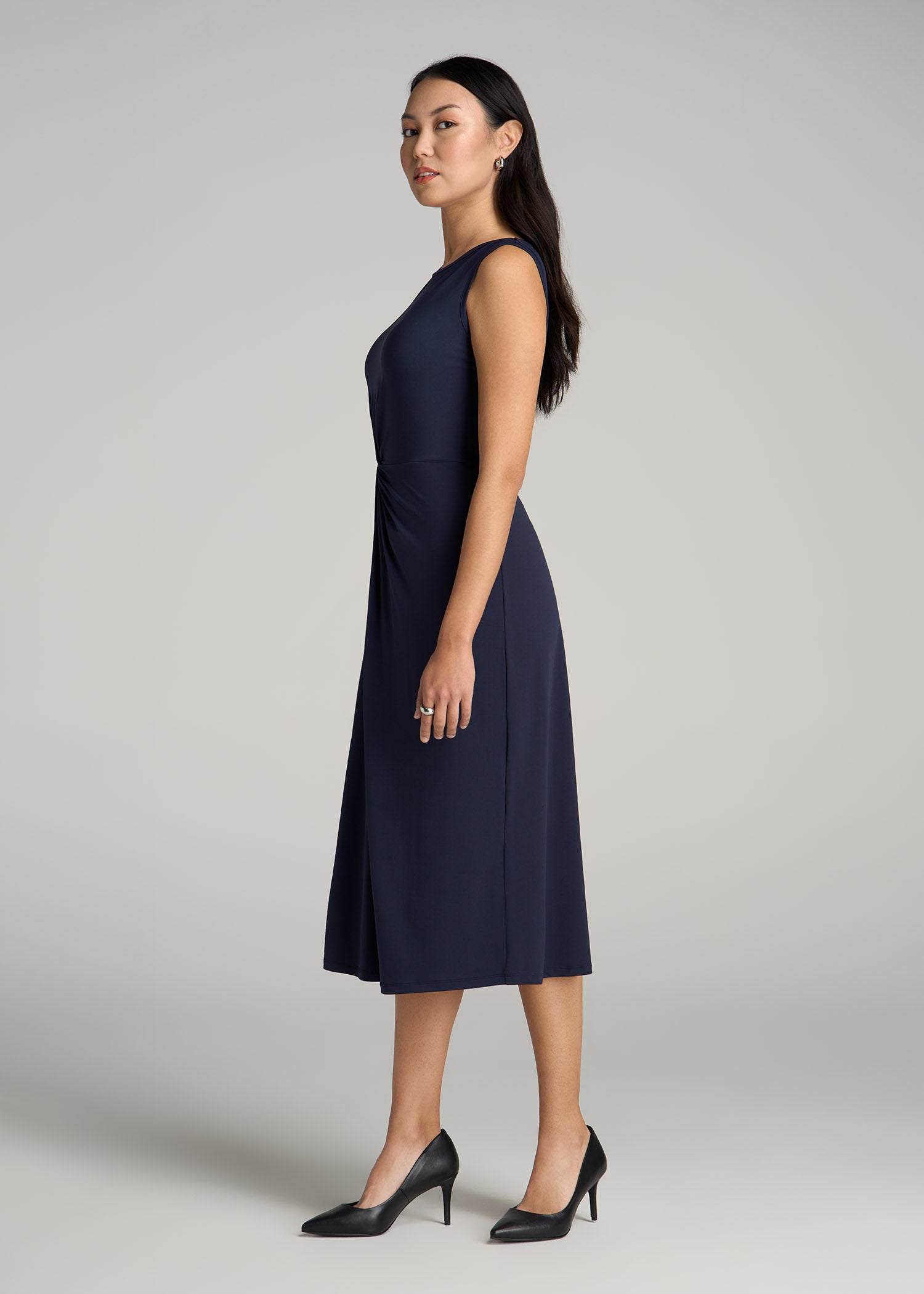Sleeveless Knot Front Dress for Tall Women American Tall