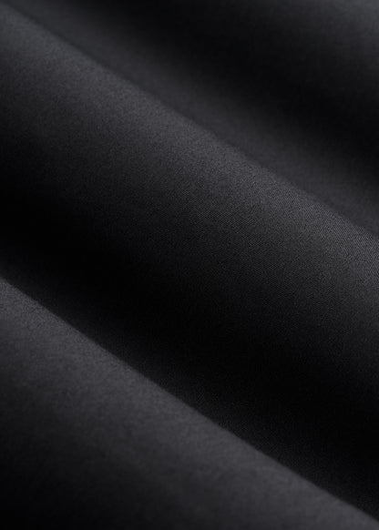 Slim Fit Button-Up Shirt for Tall Women in Black