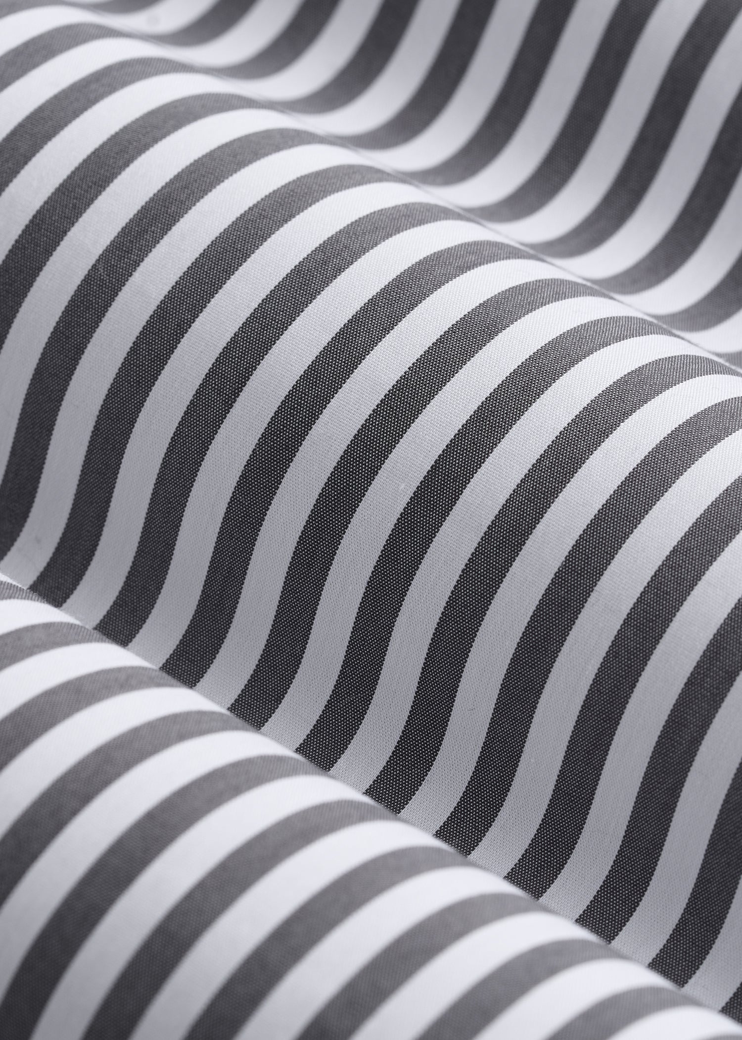 Slim Fit Button-Up Shirt for Tall Women in Grey and White Stripe