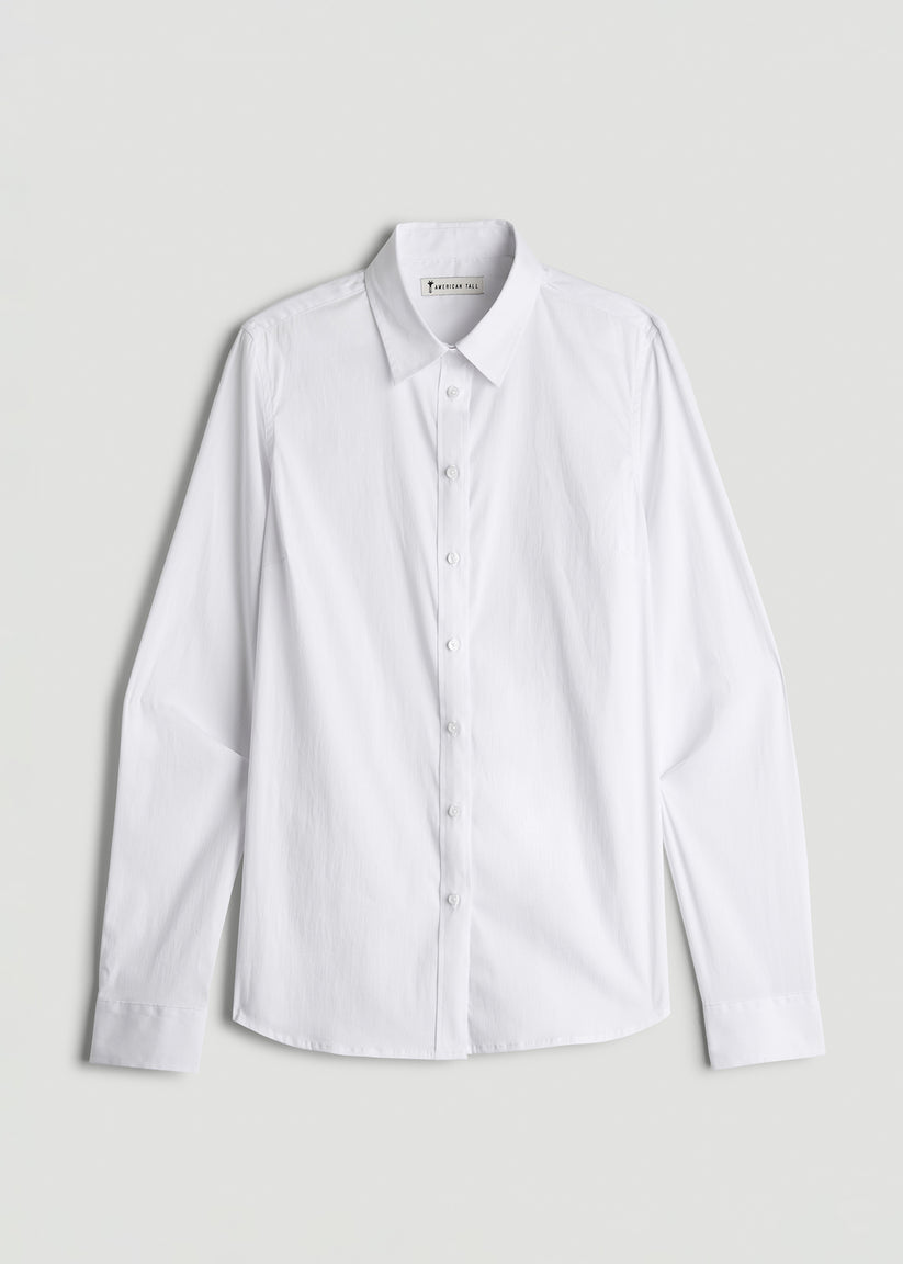 Slim Fit Button Up Women's Tall Shirt | American Tall