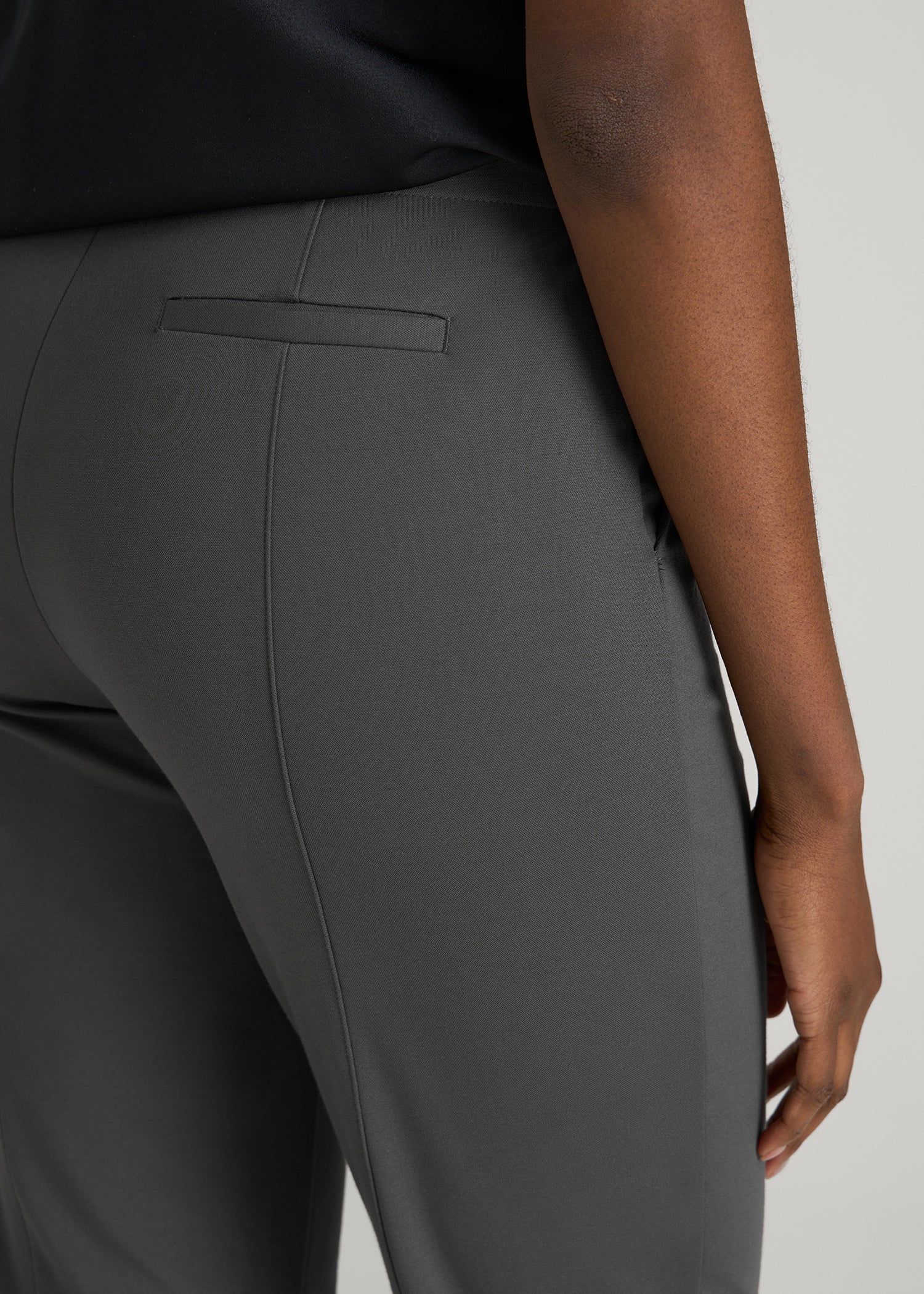 Freedom Flex Slim Straight Leg Dress Pants for Tall Women in Slate