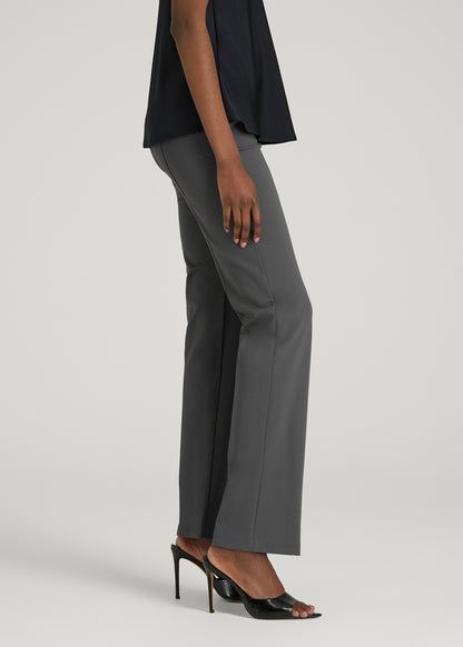 Freedom Flex Slim Straight Leg Dress Pants for Tall Women in Slate