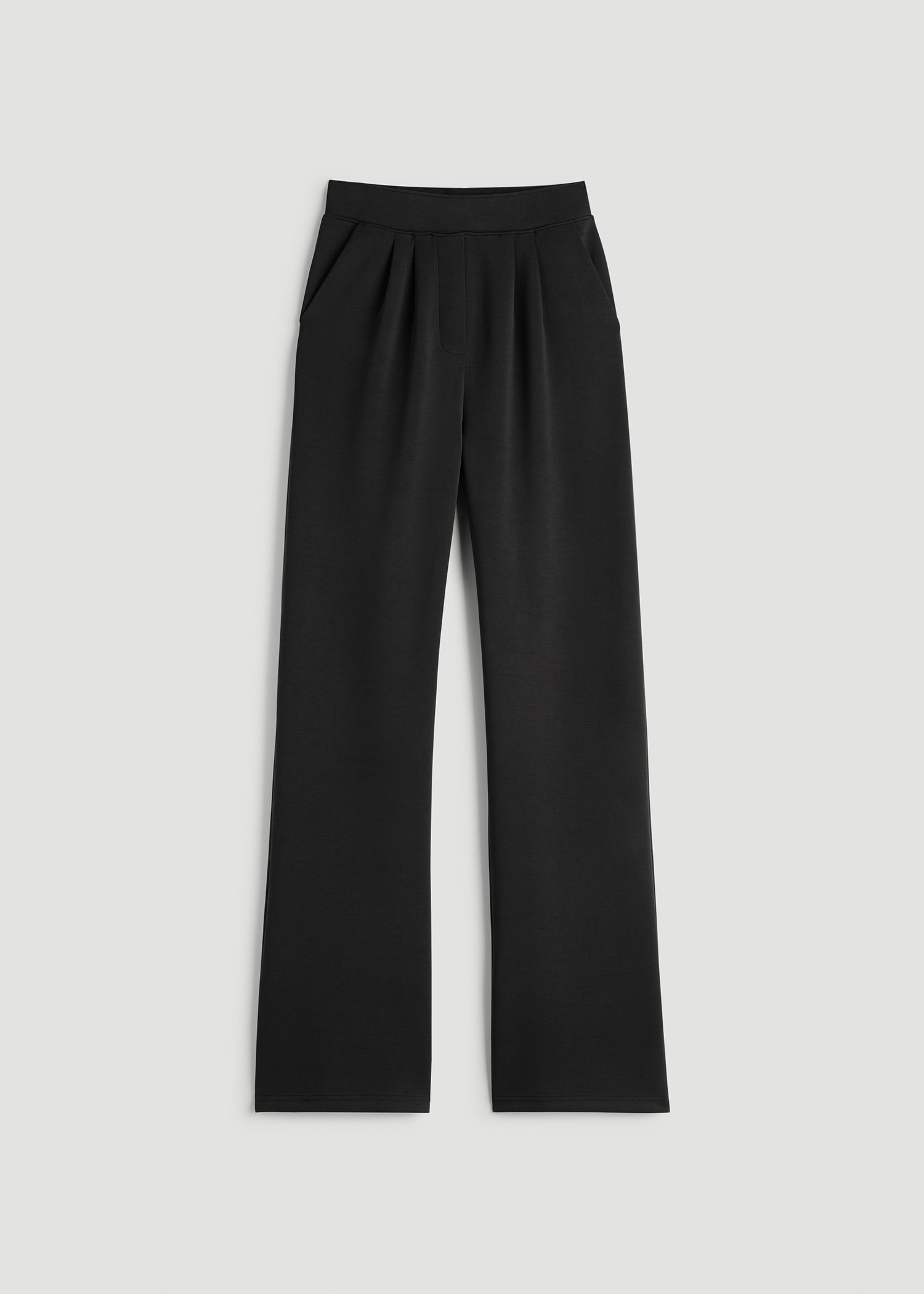 Soft Motion Pleated Wide Leg Pant for Tall Women in Black