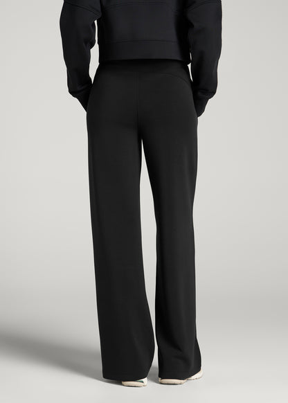 Soft Motion Pull-On Tie Waist Pants for Tall Women in Black