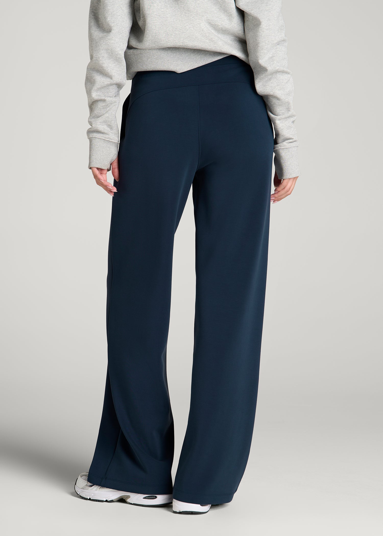 Soft Motion Pull-On Tie Waist Pants for Tall Women in Navy