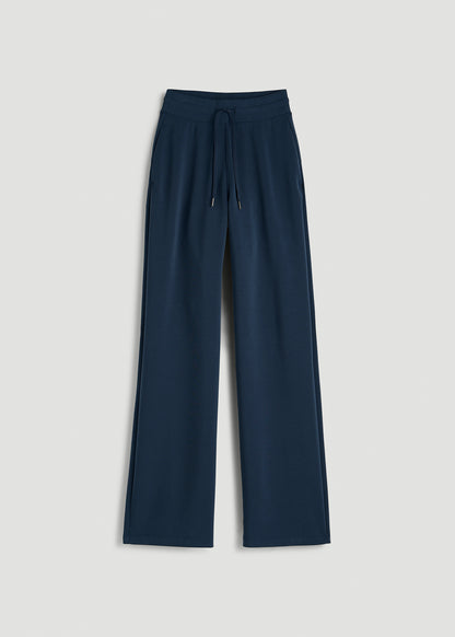 Soft Motion Pull-On Tie Waist Pants for Tall Women in Navy