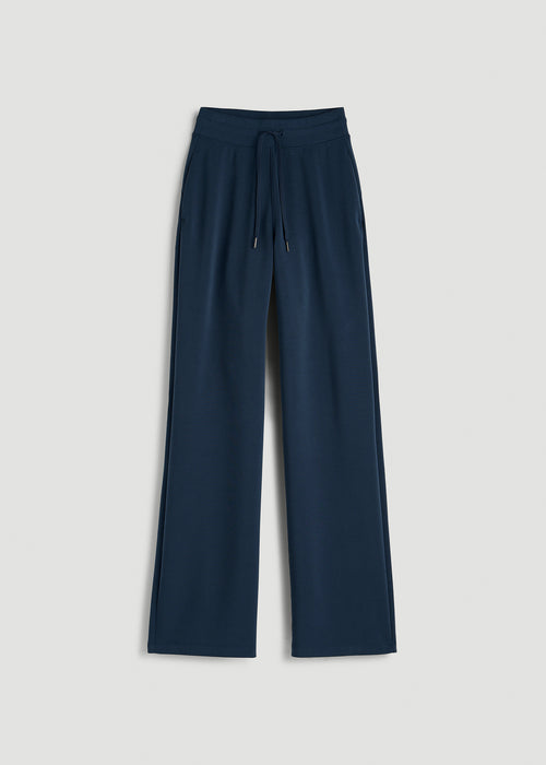 Soft Motion Pull-On Tie Waist Pants for Tall Women in Navy