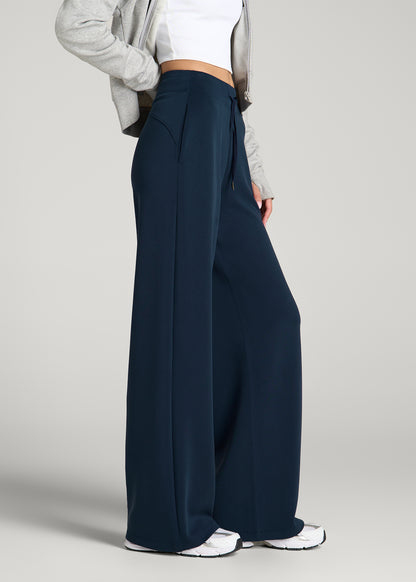 Soft Motion Pull-On Tie Waist Pants for Tall Women in Navy