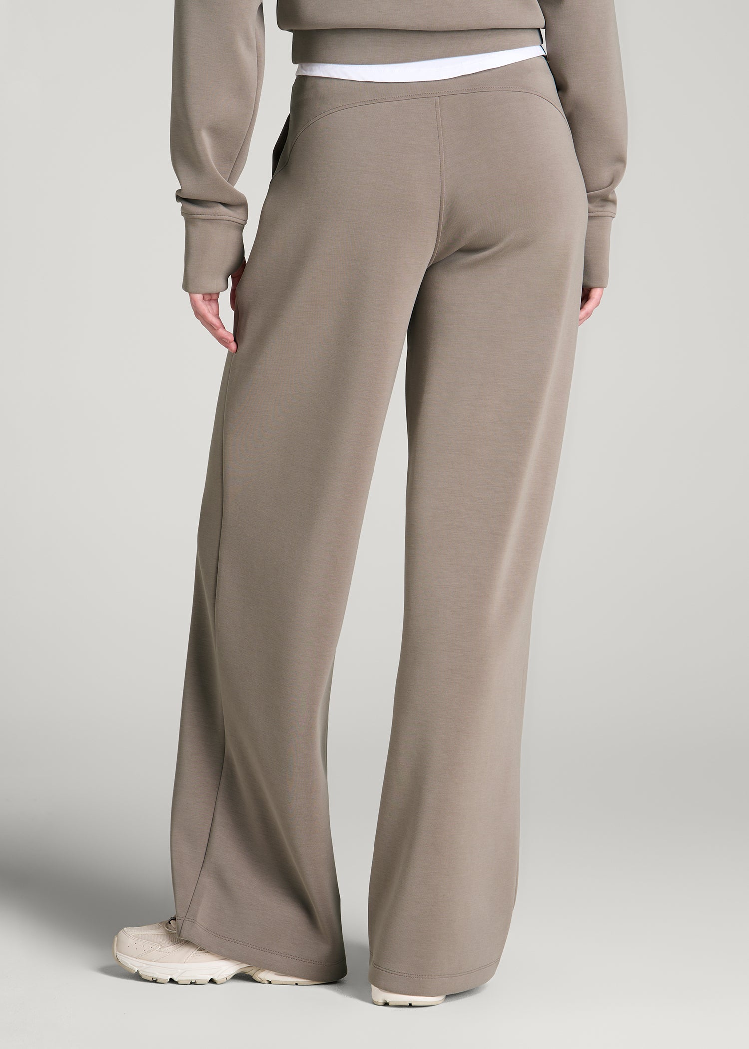 Soft Motion Pull-On Tie Waist Pants for Tall Women in Portobello