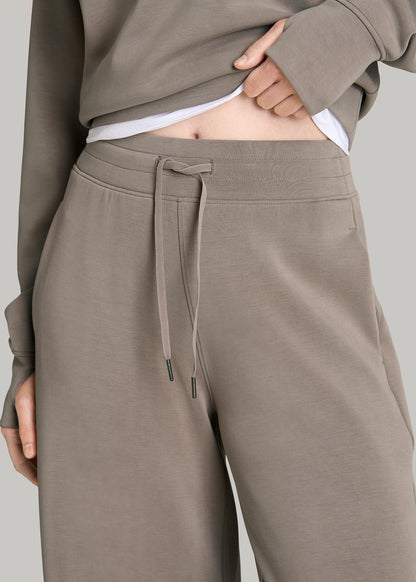 Soft Motion Pull-On Tie Waist Pants for Tall Women in Portobello