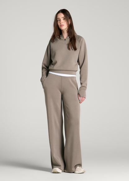 Soft Motion Pull-On Tie Waist Pants for Tall Women in Portobello