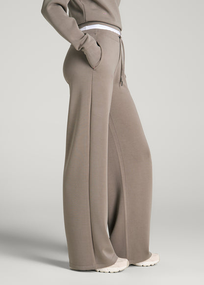 Soft Motion Pull-On Tie Waist Pants for Tall Women in Portobello