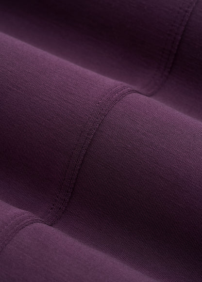 Soft Motion Wide Leg Ultra High Rise Pants for Tall Women in Aubergine