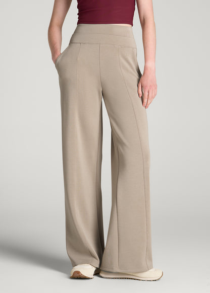 Soft Motion Wide Leg Ultra High Rise Pant for Tall Women in Simply Taupe
