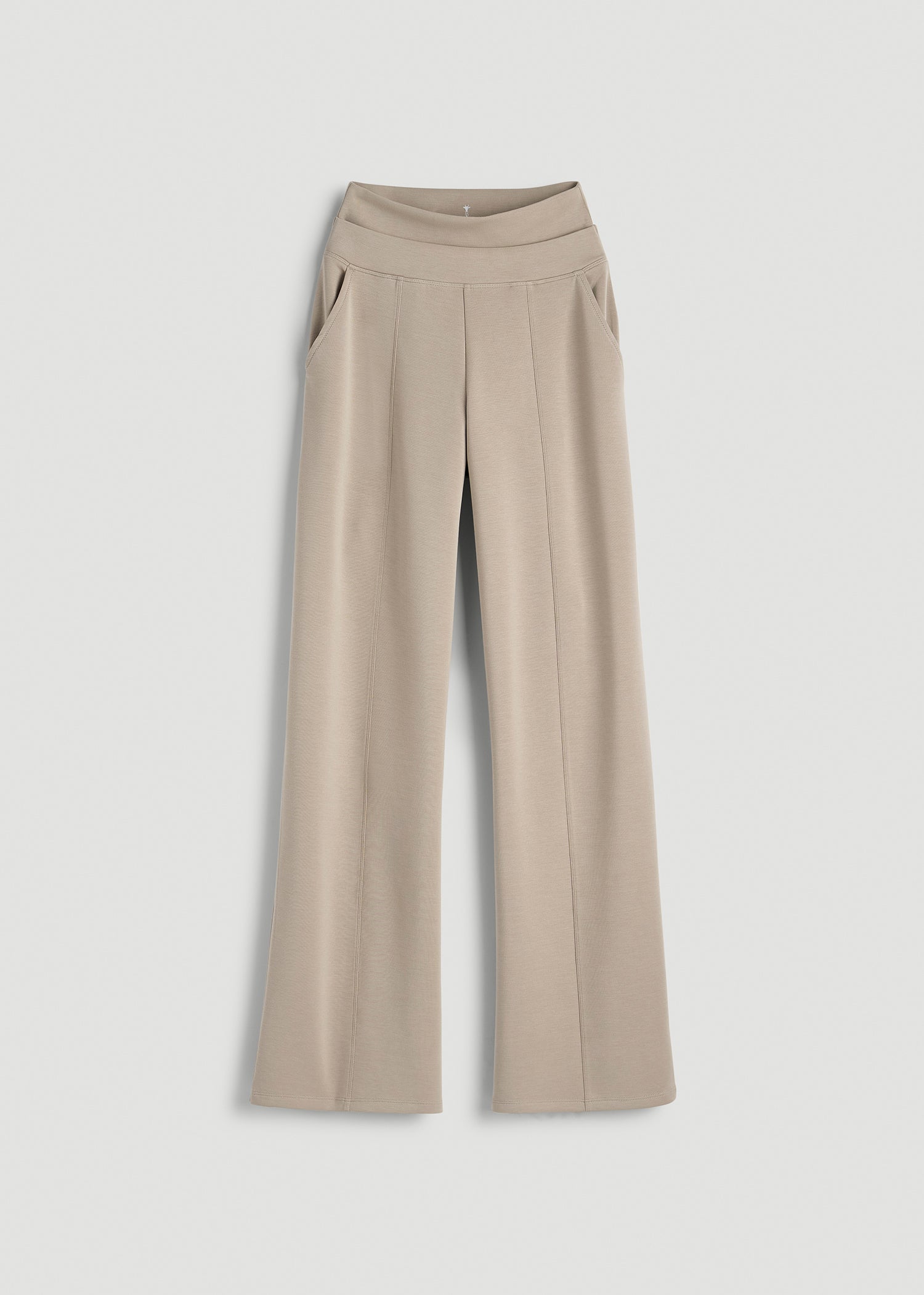Soft Motion Wide Leg Ultra High Rise Pant for Tall Women in Simply Taupe