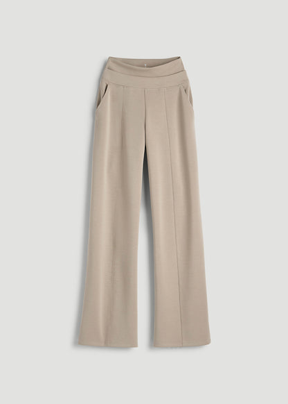 Soft Motion Wide Leg Ultra High Rise Pant for Tall Women in Simply Taupe