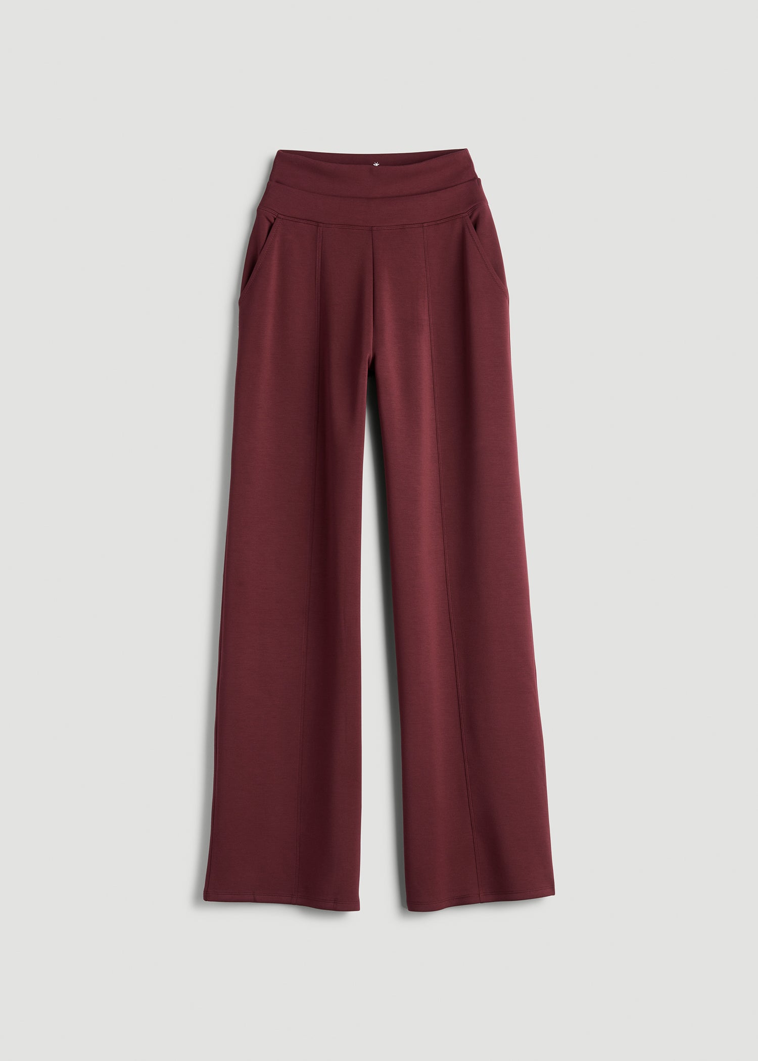 Soft Motion Wide Leg Ultra High Rise Pant for Tall Women in Tawny Port