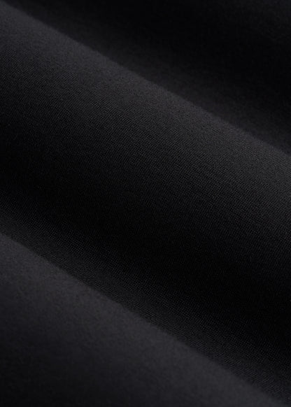 Soft Flex Ponte Cropped Hoodie for Tall Women in Black