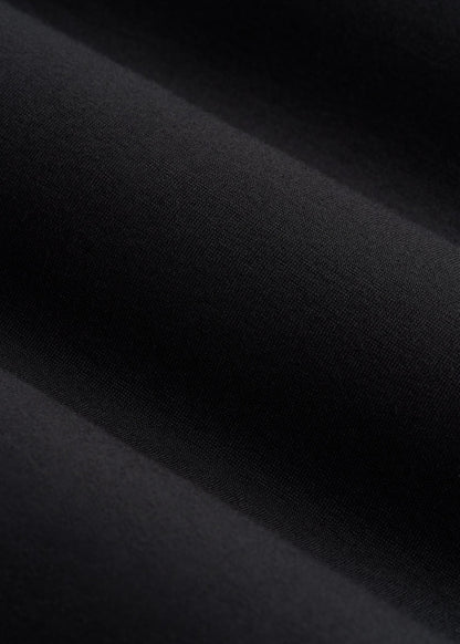 Soft Flex Ponte Cropped Hoodie for Tall Women in Black