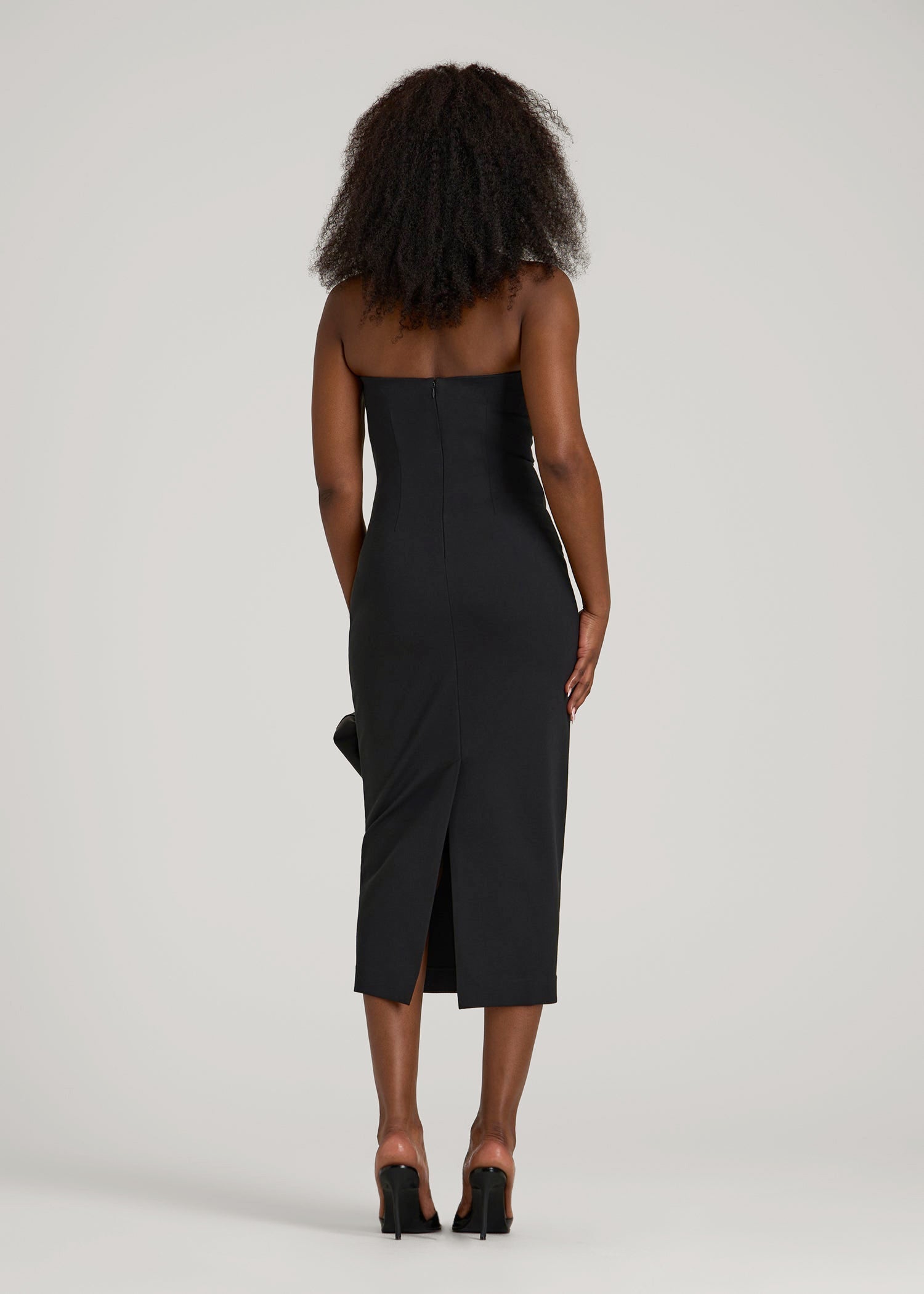 Flex Ponte Fitted Bustier Dress for Tall Women in Black