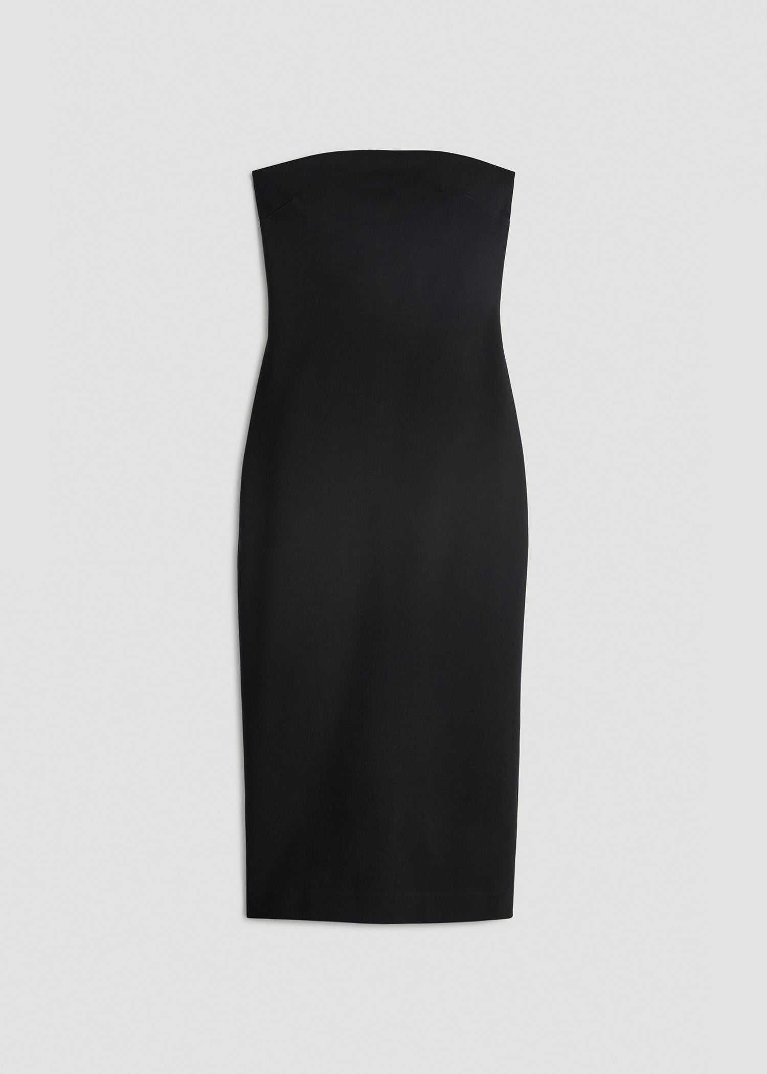Soft Flex Ponte Fitted Bustier Dress for Tall Women in Black