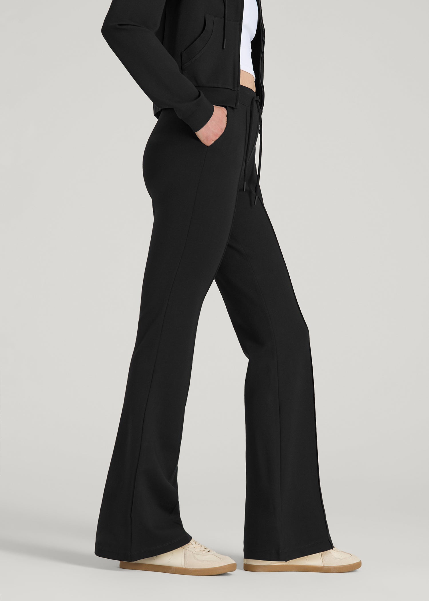Flex Ponte Flare Pants with Drawcord for Tall Women | American Tall