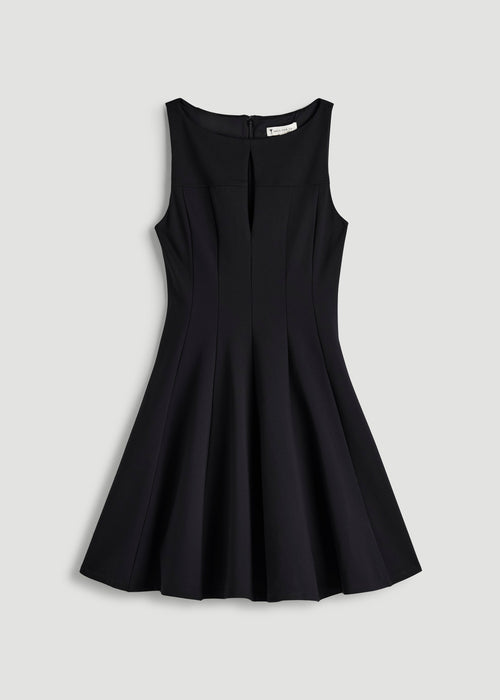 Soft Flex Ponte Mini Babydoll Dress for Tall Women in Black 16 / Tall / Black Soft Flex Ponte Mini Babydoll Dress for Tall Women in Black 16 / Tall / Black