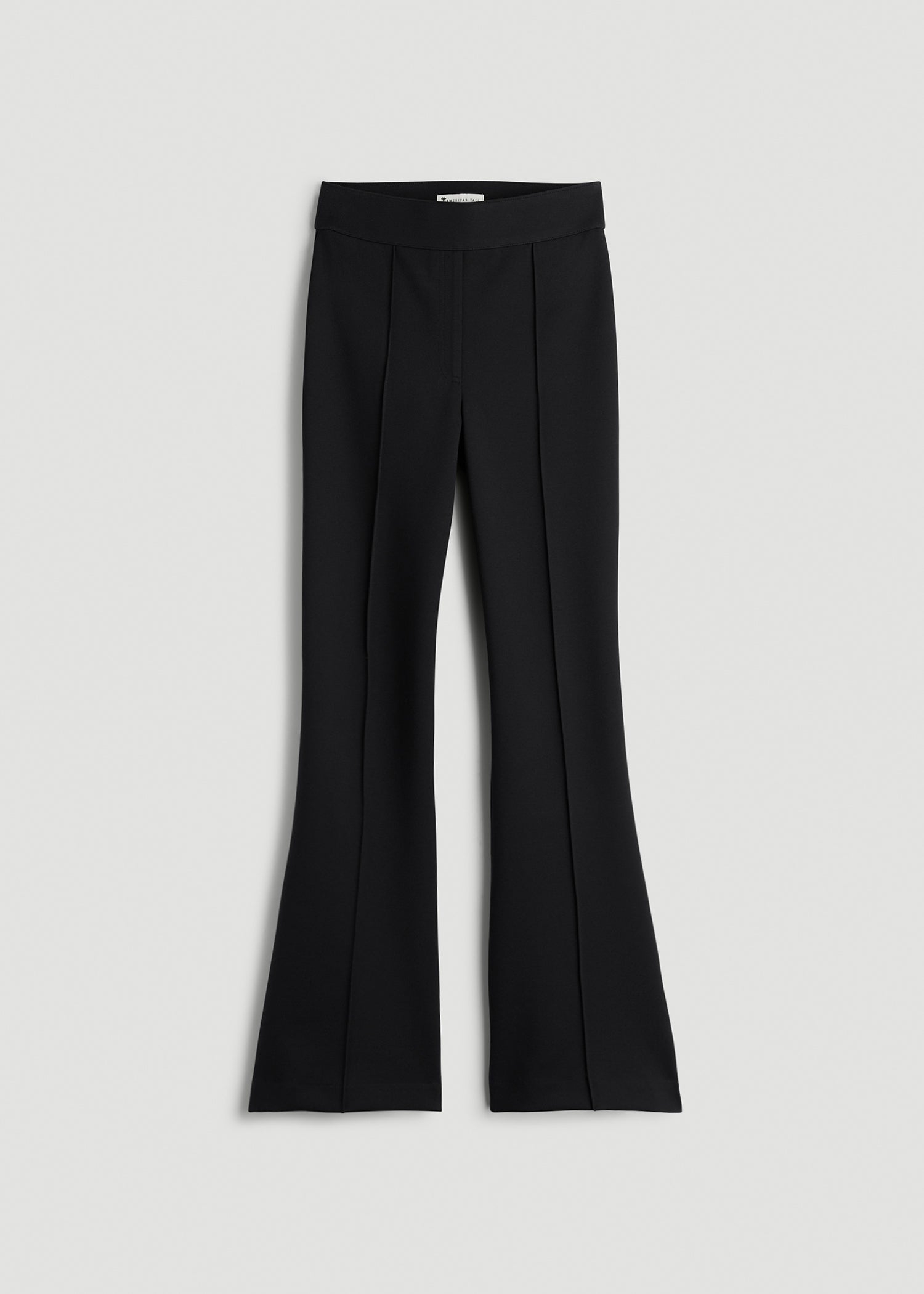 Soft Flex Ponte Pull On Flare Pants for Tall Women in Black