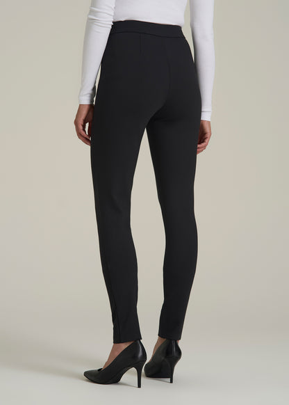 Soft Flex Ponte Skinny High Rise Pant for Tall Women in Black
